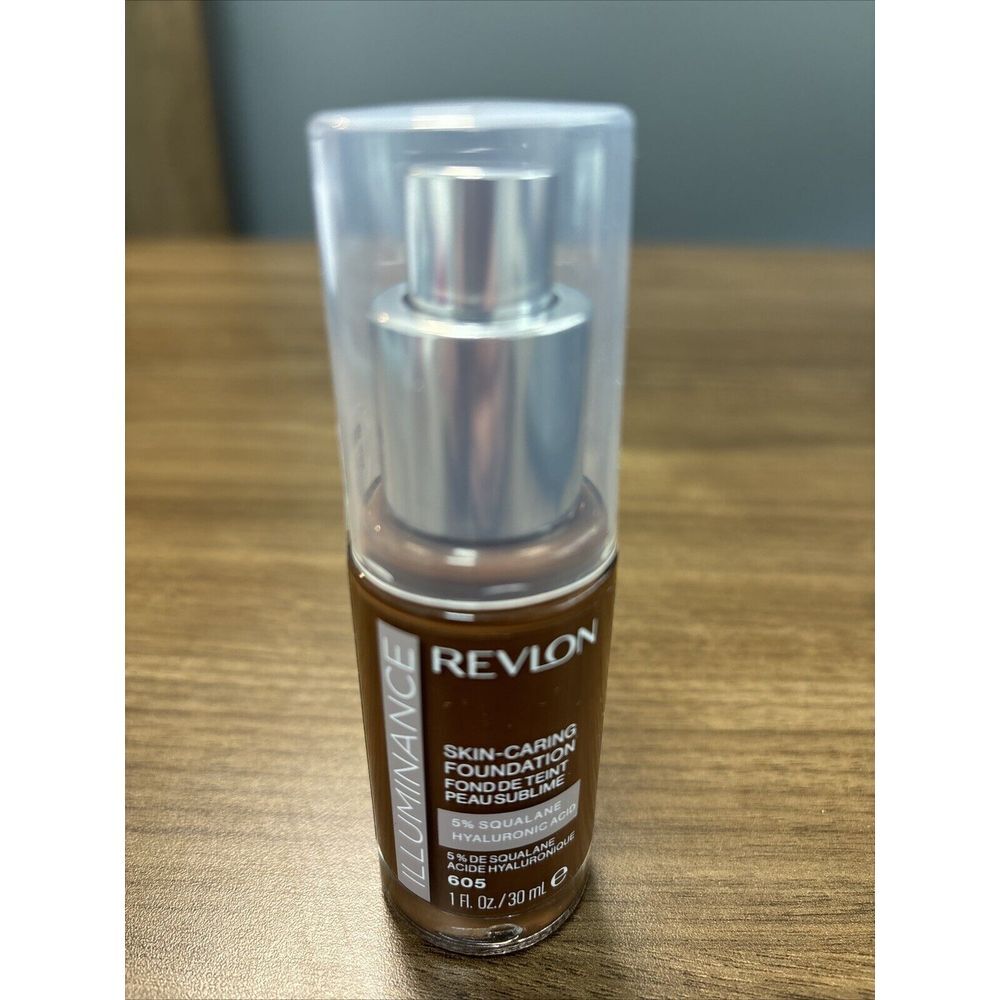 Revlon Illuminance Skin-Caring Foundation, 605 Rich Mahogany, 1 FL Oz